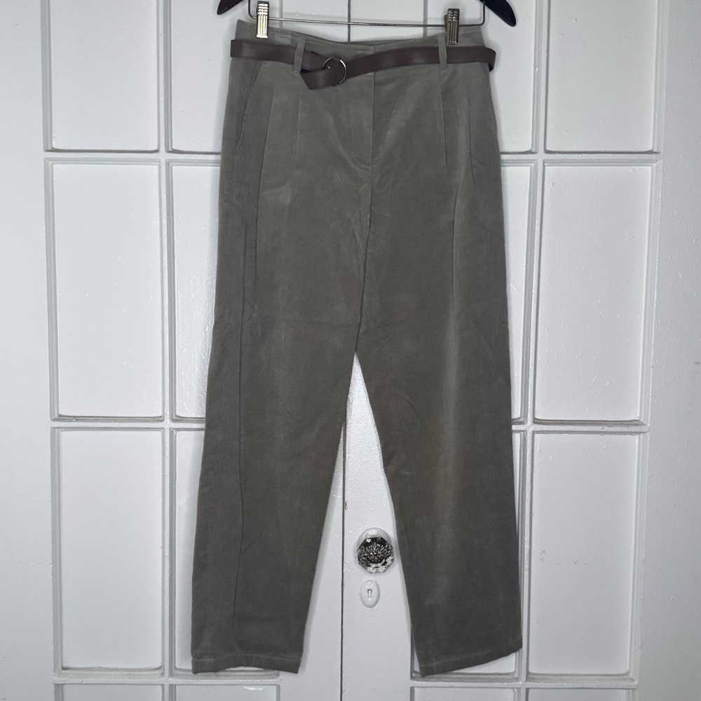 List Brand Faux Velvet Trouser Pants